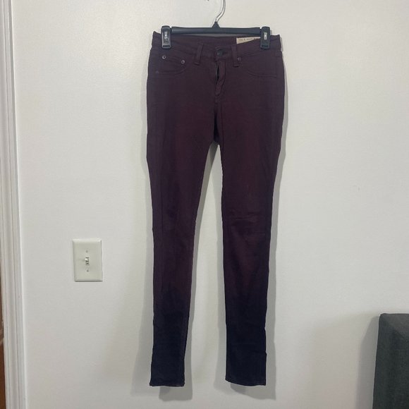 rag & bone Jegging Wine Ombre Size 26 - Picture 2 of 5